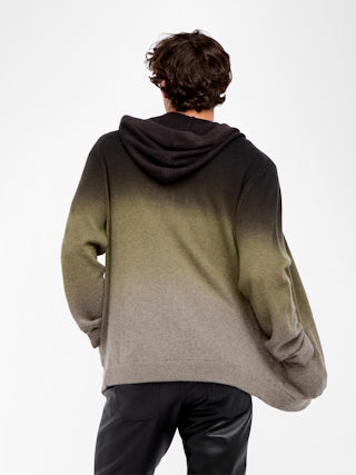 Cardigan Clash - Cardigan zippé avec capuche.