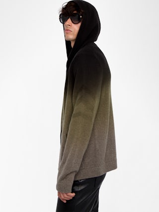 Clash Cardigan - Zip-up cardigan with hood.