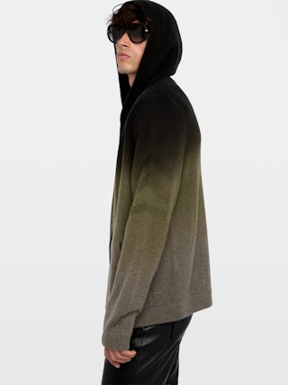 Cardigan Clash - Cardigan zippé avec capuche.