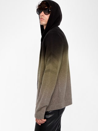 Cardigan Clash - Cardigan zippé avec capuche.