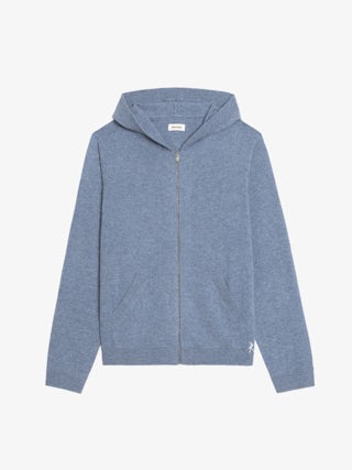 Clash Cardigan - Zip-up hooded cardigan with Rock&Roll embroidery.