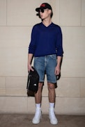 Vasko Jumper - Men's royal blue merino jumper with embroidered back