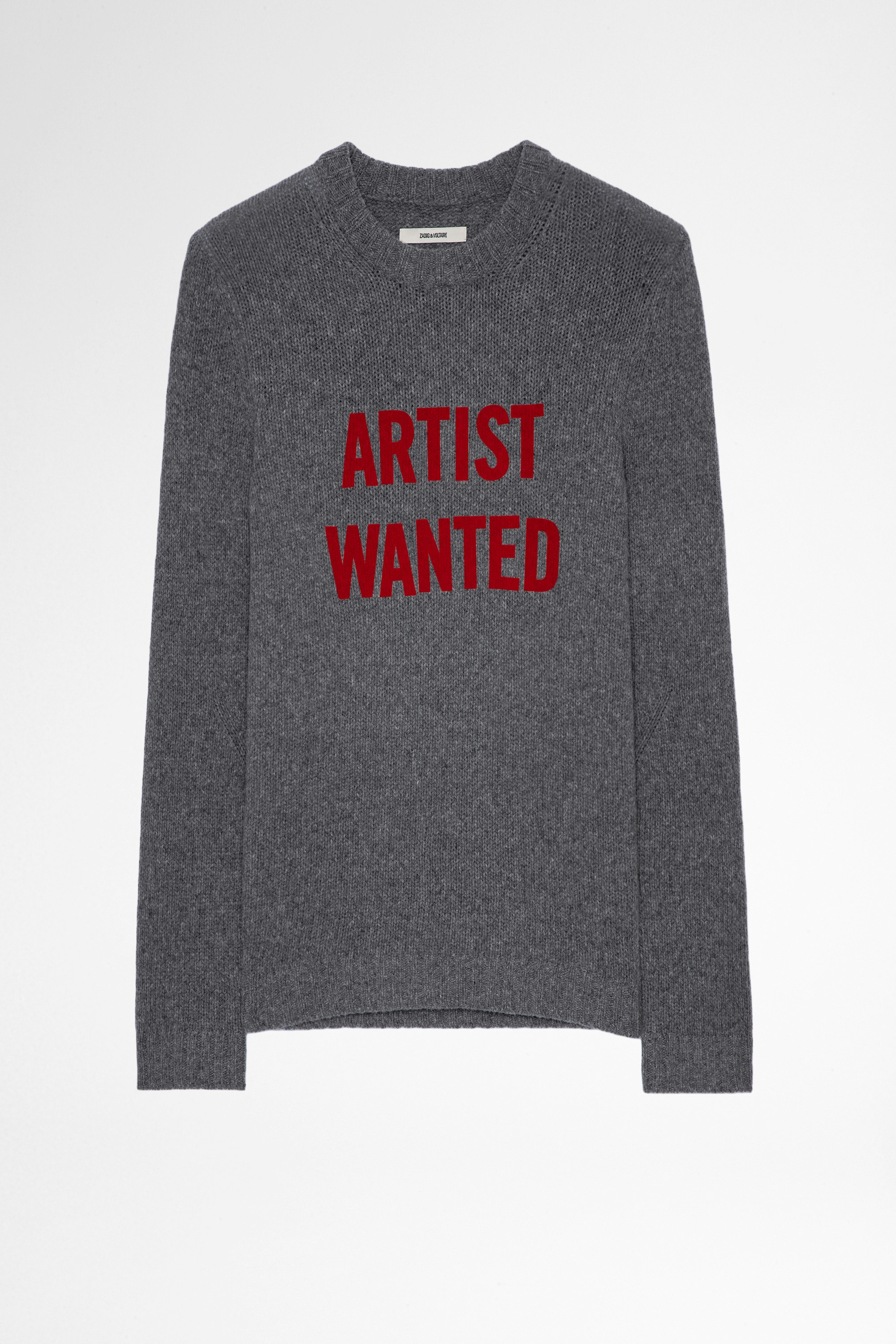 Pullover Kennedy Artist Wanted Herren-Pullover aus grauer Merinowolle Artis Wanted