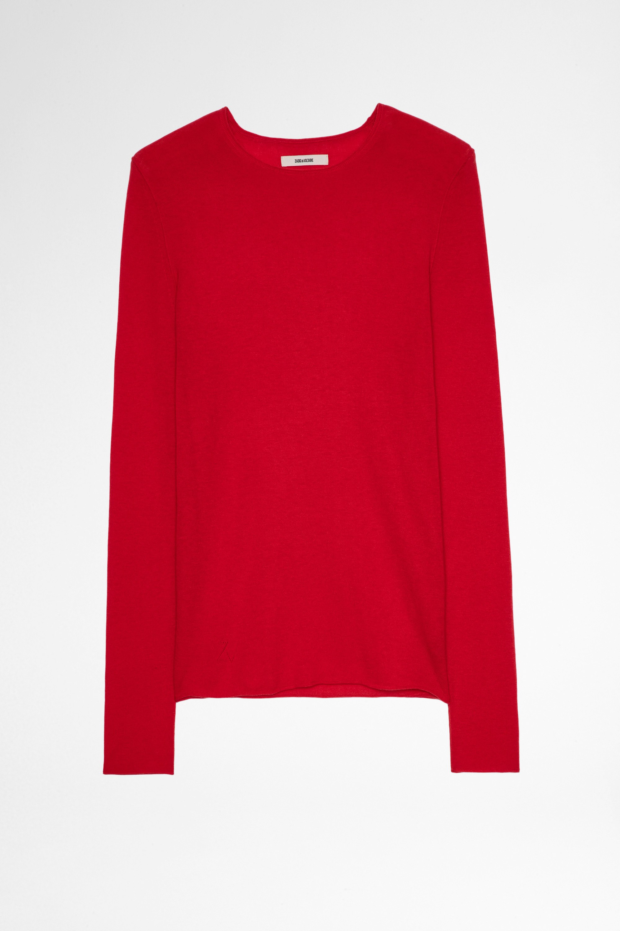 Pull Teiss Cachemire Pull en cachemire rouge Homme