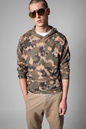 Clay Cashmere Jumper - Men's camouflage cashmere jumper