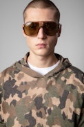 Clay Cashmere Jumper - Men's camouflage cashmere jumper