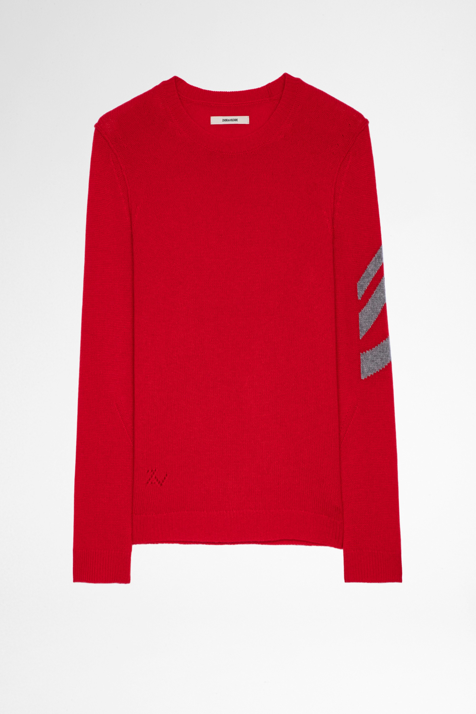 Kennedy Arrow Cashmere Jumper Men's red cashmere sweater with arrow pattern 
