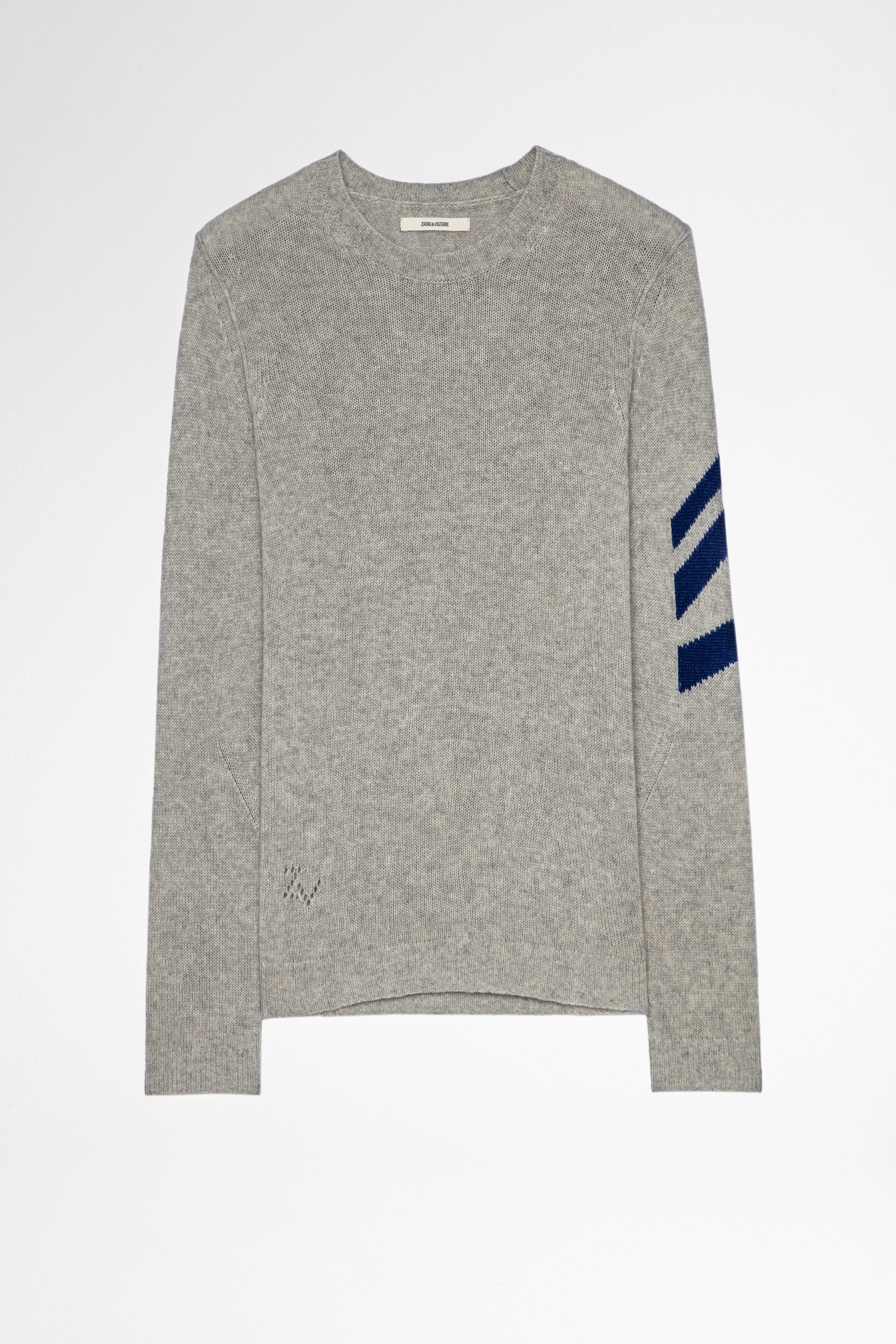 Kennedy Arrow Cashmere Jumper Men's gray cashmere sweater with arrow pattern 