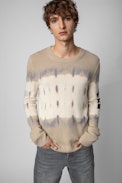 Pullover Kennedy Kaschmir - Herren-Kaschmirpullover mit Batikprint