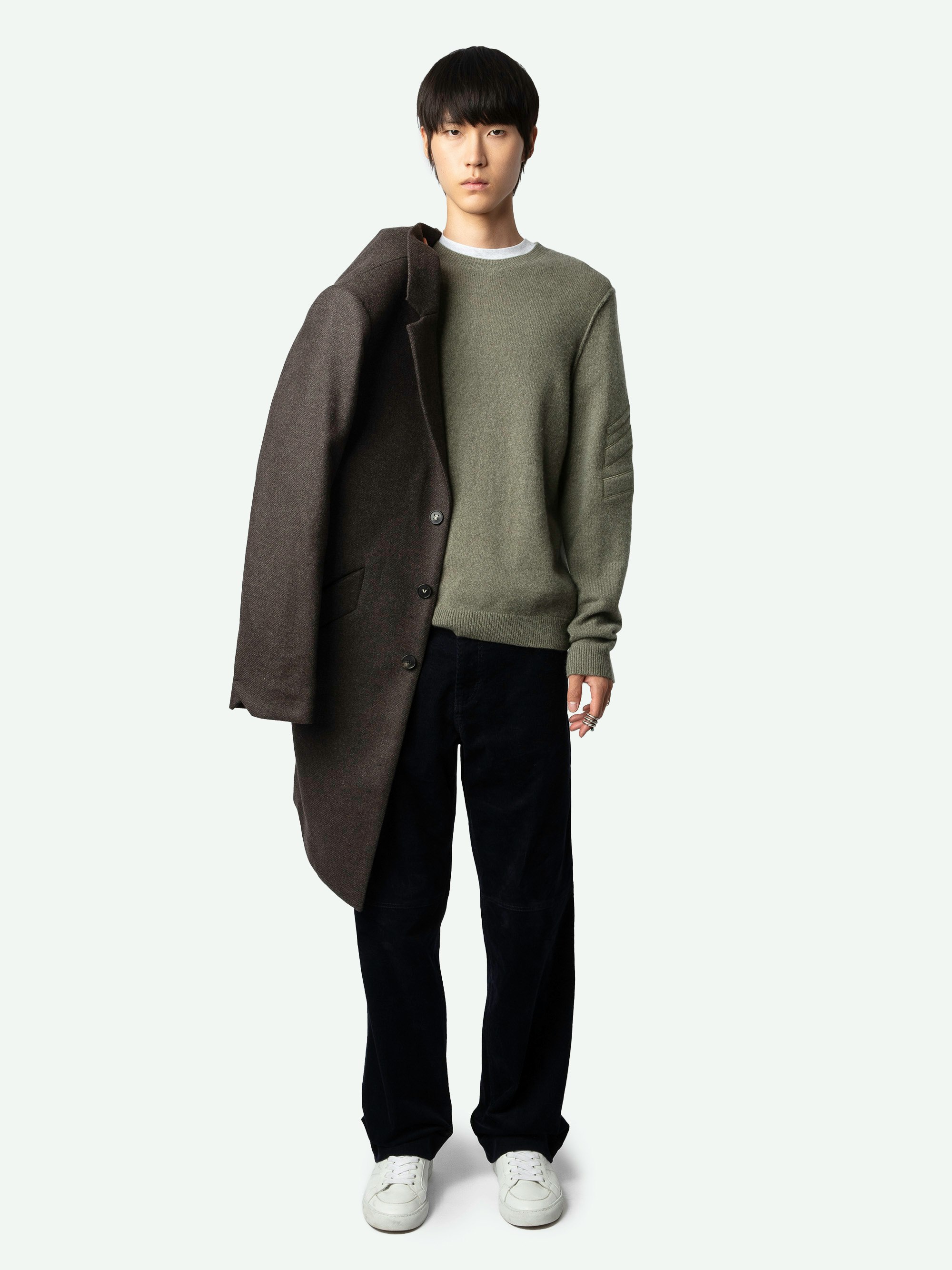 Kennedy Cashmere Sweater sweater kaki men | Zadig&Voltaire