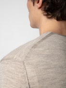 Jumper Monastir 100% Merino Wool - Grey 100% merino wool long-sleeved jumper with Henley neckline.