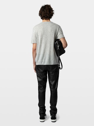 Jimmy Jumper 100% Cashmere - Round neck jumper with short sleeves.