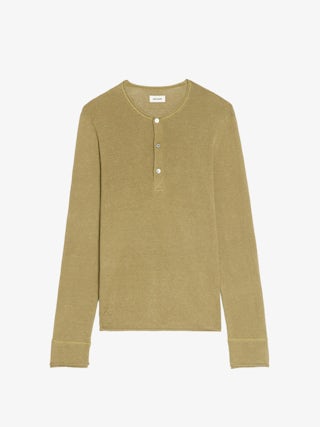 Maglia Veiss - Maglia fine con collo abbottonato.