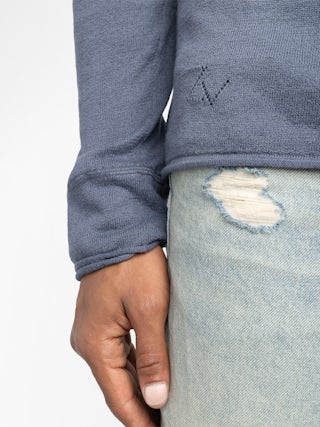 Maglia Veiss - Maglia fine con collo abbottonato.