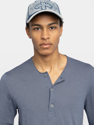 Pull Veiss - Pull fin avec col boutonné.