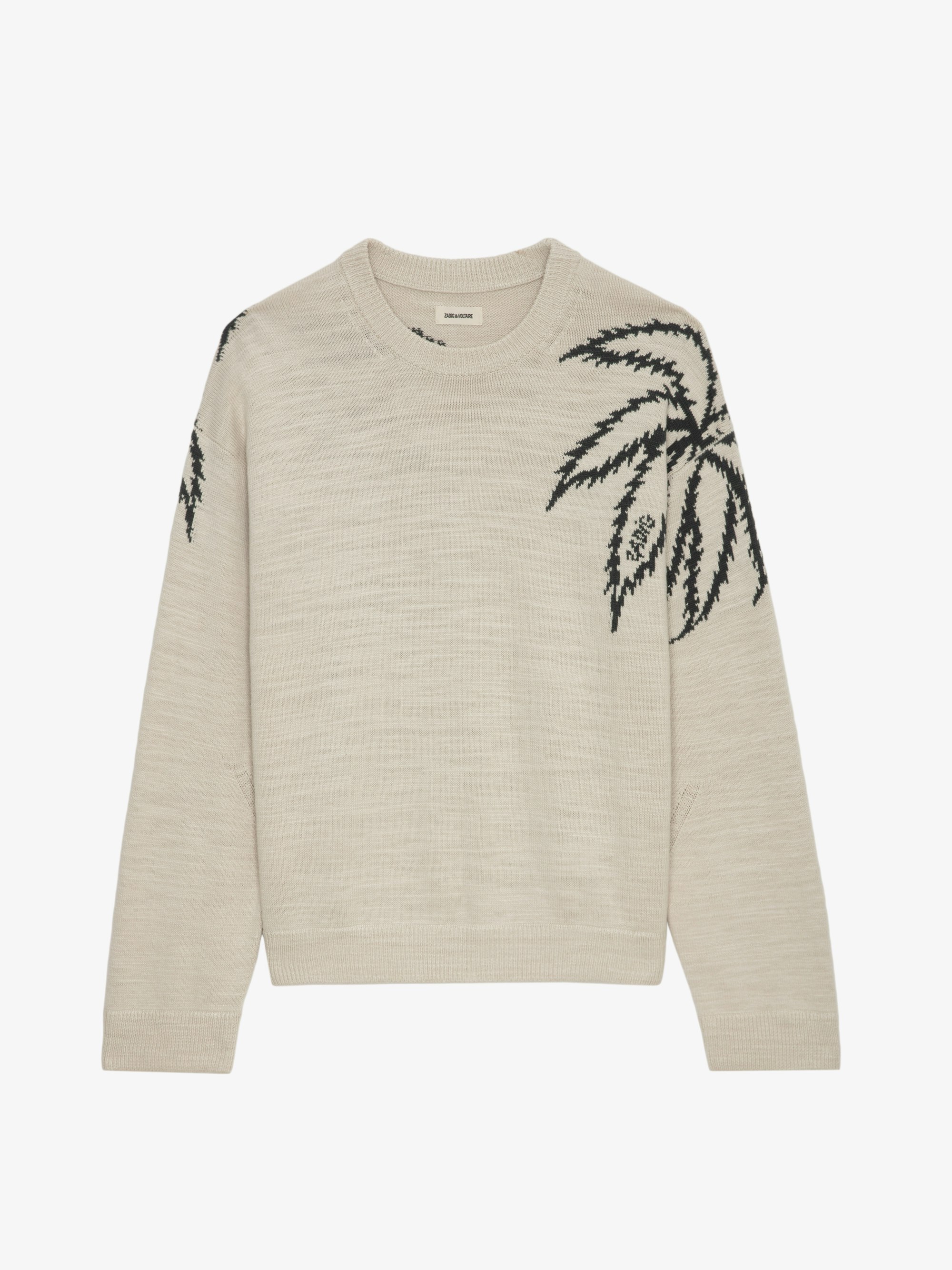 Marko Sweater - Crew neck sweater with palm tree design on front and back.