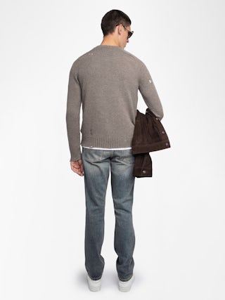 Jordan Jumper - Jumper with round neck and distressed effect.