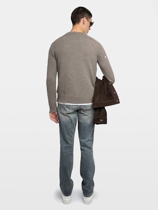 Jordan Jumper - Jumper with round neck and distressed effect.