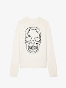 Marko Jumper 100% Merino Wool - Jumper with round neck and skull embroidery.