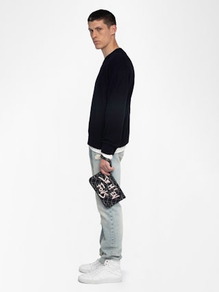 Marko Sweater - Sweater with crew neck and western patch.