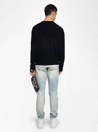 Marko Sweater - Sweater with crew neck and western patch.