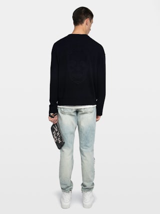 Marko Sweater - Sweater with crew neck and western patch.