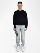Marko Jumper - Jumper with round neck and western patch.