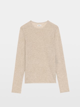 Teiss Cashmere Sweater - Round neck sweater with long sleeves.