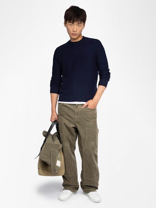 Sweater Jordan - Round neck sweater with long sleeves featuring intarsia 97 voltaire on the back.