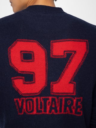 Sweater Jordan - Round neck sweater with long sleeves featuring intarsia 97 voltaire on the back.