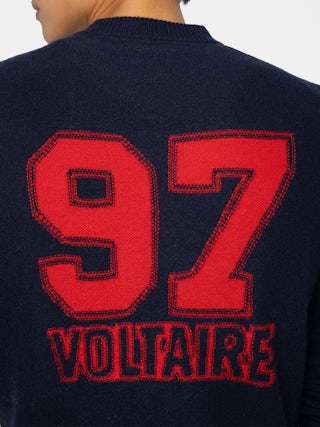Jordan Jumper - Round neck jumper with long sleeves featuring intarsia 97 voltaire on the back.