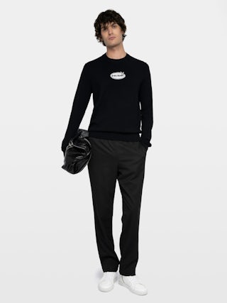 Pull Kennedy - Pull col rond avec intarsia sur l'avant.