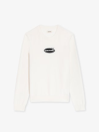 Kennedy Sweater - Round neck sweater with intarsia on the front.