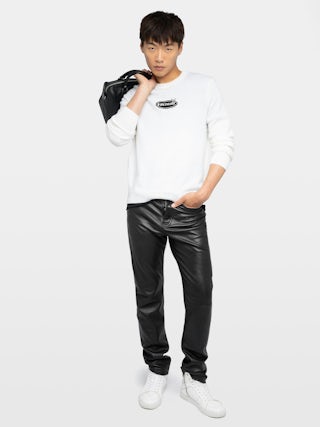 Pull Kennedy - Pull col rond avec intarsia sur l'avant.