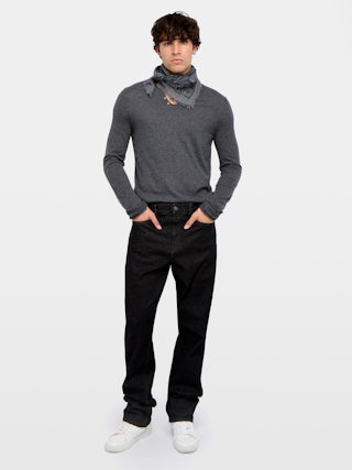 Pull Monastir 100% Cachemire - Pull col tunisien à manches longues.