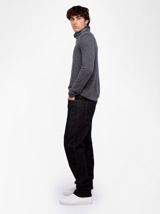 Monastir Jumper 100% Cashmere - Henley t-shirt collar jumper with long sleeves.