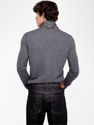 Pull Monastir 100% Cachemire - Pull col tunisien à manches longues.