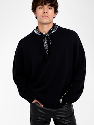 Jumper Swonny - Round neck jumper with front inscription.