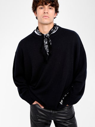 Pull Swonny - Pull col rond avec inscription avant.