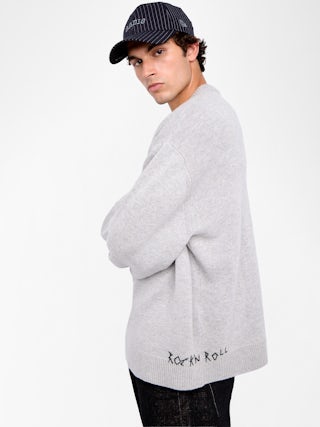 Pull Swonny - Pull col rond avec inscription avant.