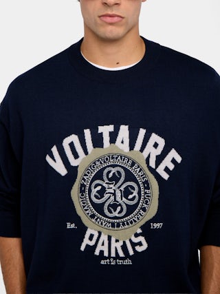 Pull Swonny 100% Laine - Pull col rond avec jacquard sur l'avant.