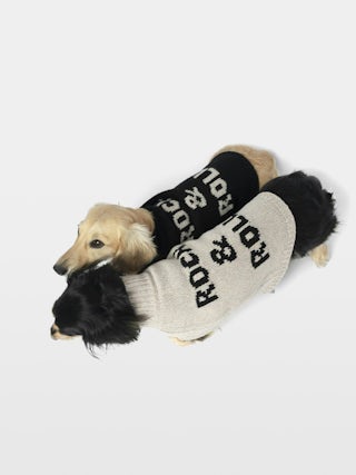 Zadog Jumper 100% Merino Wool - Dog jumper with Rock&Roll intarsia.