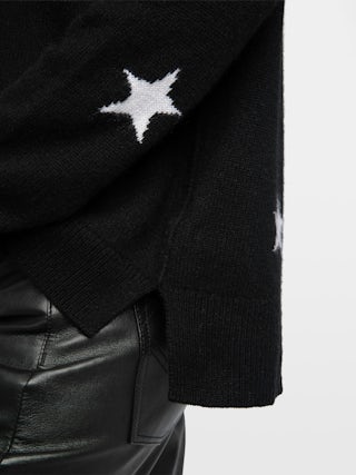 Mirka Cardigan 100% Cashmere - 100% cashmere cardigan with star motif.