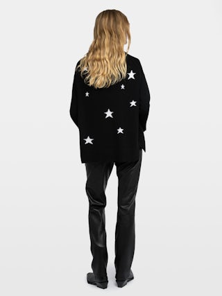 Mirka Cardigan 100% Cashmere - 100% cashmere cardigan with star motif.