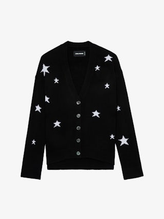 Mirka Stars Cashmere Cardigan - Studded with stars in intarsia jacquard, this long-sleeved button front 100% cashmere cardigan is infinitely soft.