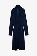 Rona Cashmere Cardigan - Women's navy blue cashmere cardigan
