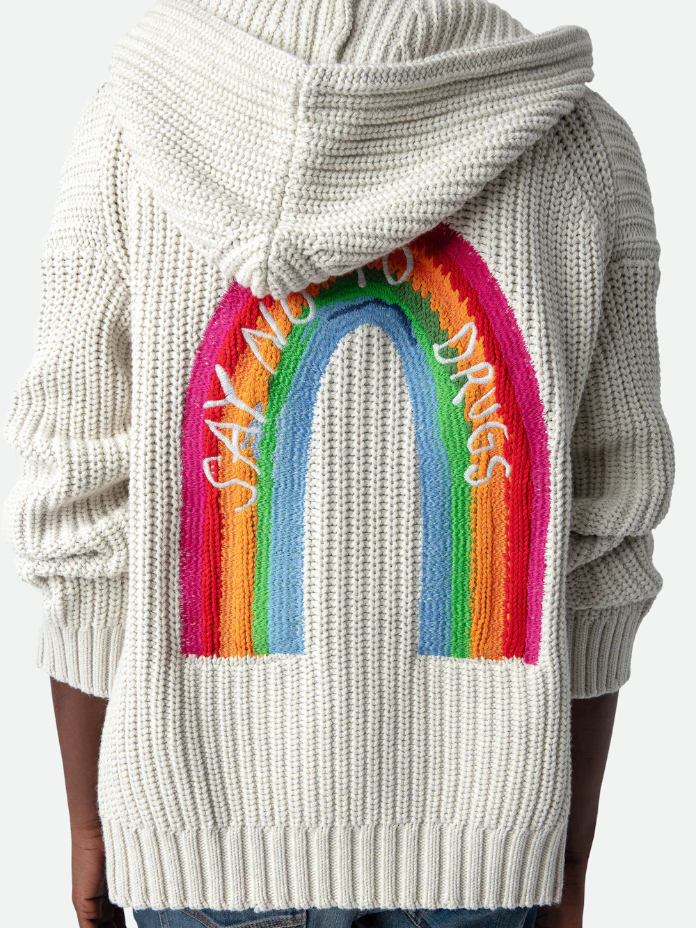 Zadig & Voltaire Alpa Cardigan Coat- Cream With Sunset Pattern