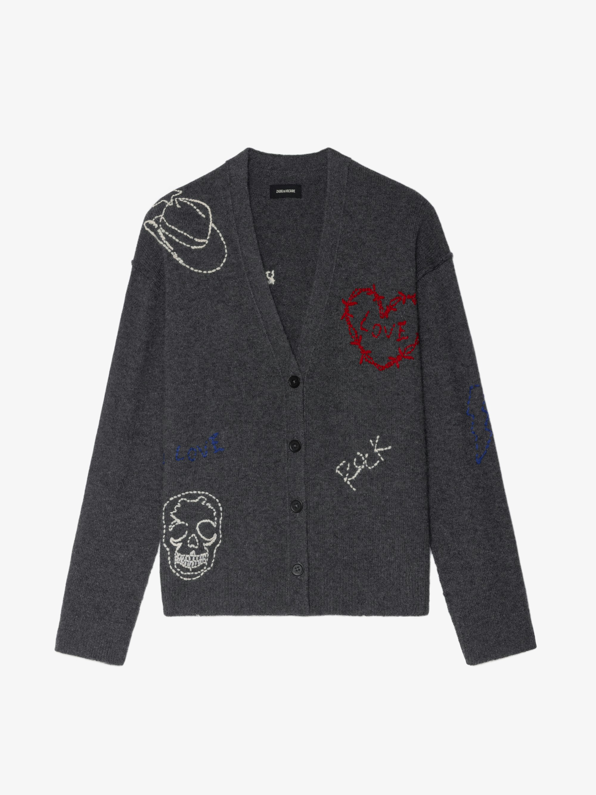 Mirka Stars Cashmere Cardigan in Black | Zadig&Voltaire