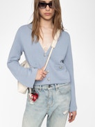 Cardigan Nolly - Cardigan col V boutonné avec poche plaquées à l'avant.