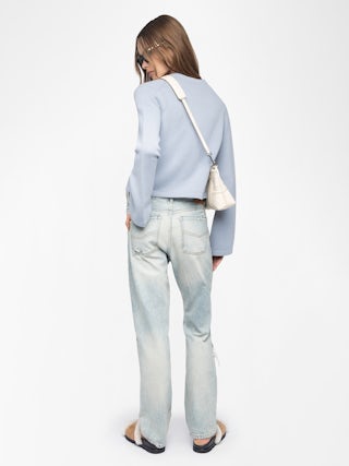 Nolly Cashmere Cardigan - Button-up V-neck cardigan with patch pockets on the front.